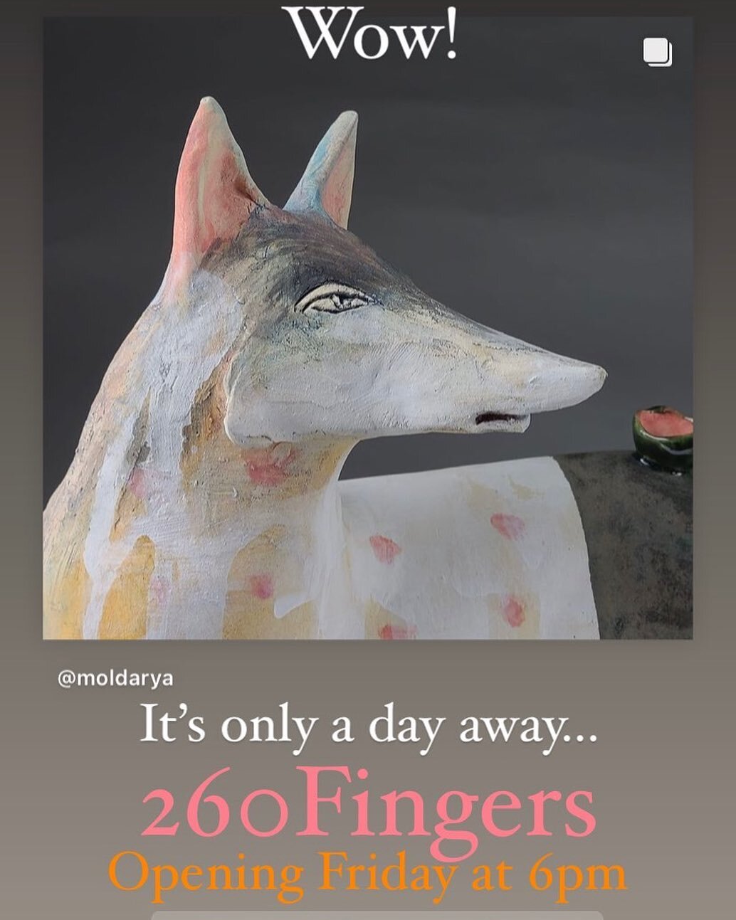 Our opening is tomorrow evening. Come out to meet us and see all the wonderful things we&rsquo;ve been working on. #handmade #fromtheheart #ceramicart #260fingers #260fingers2023 #opening #openingcelebration #sculpture #pottery #clay #canadianceramic