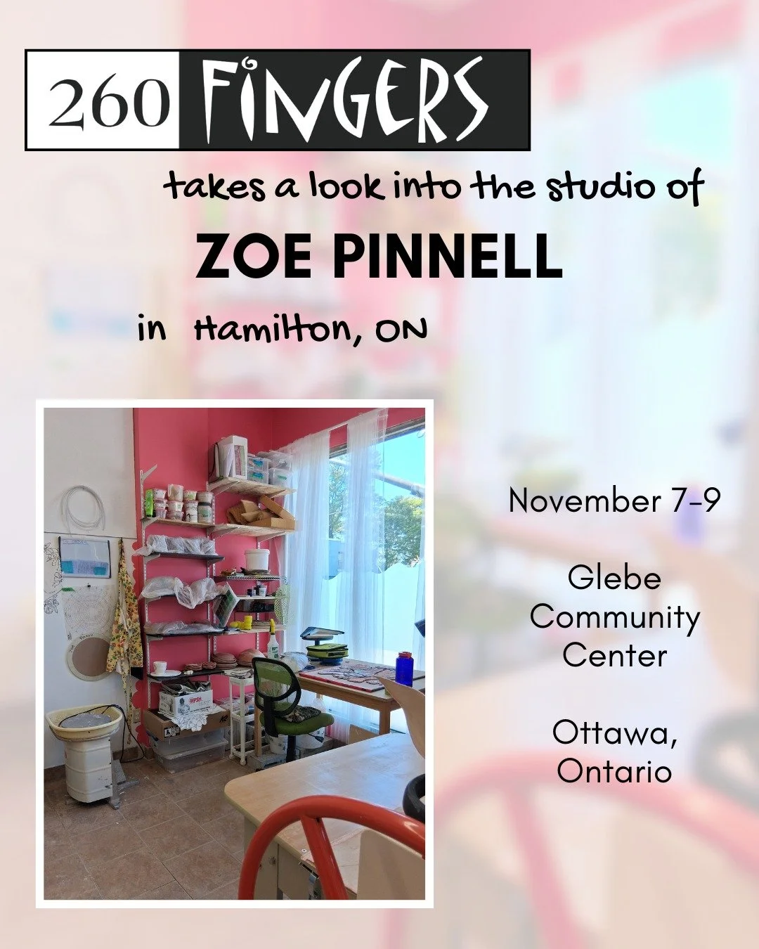 Zoe Pinnell
We are excited to have Zoe join us this year. Come visit her playful and beautifully decorated pottery. Join us opening night at 6pm! 
#260fingers #canadianceramics #canadianpottery