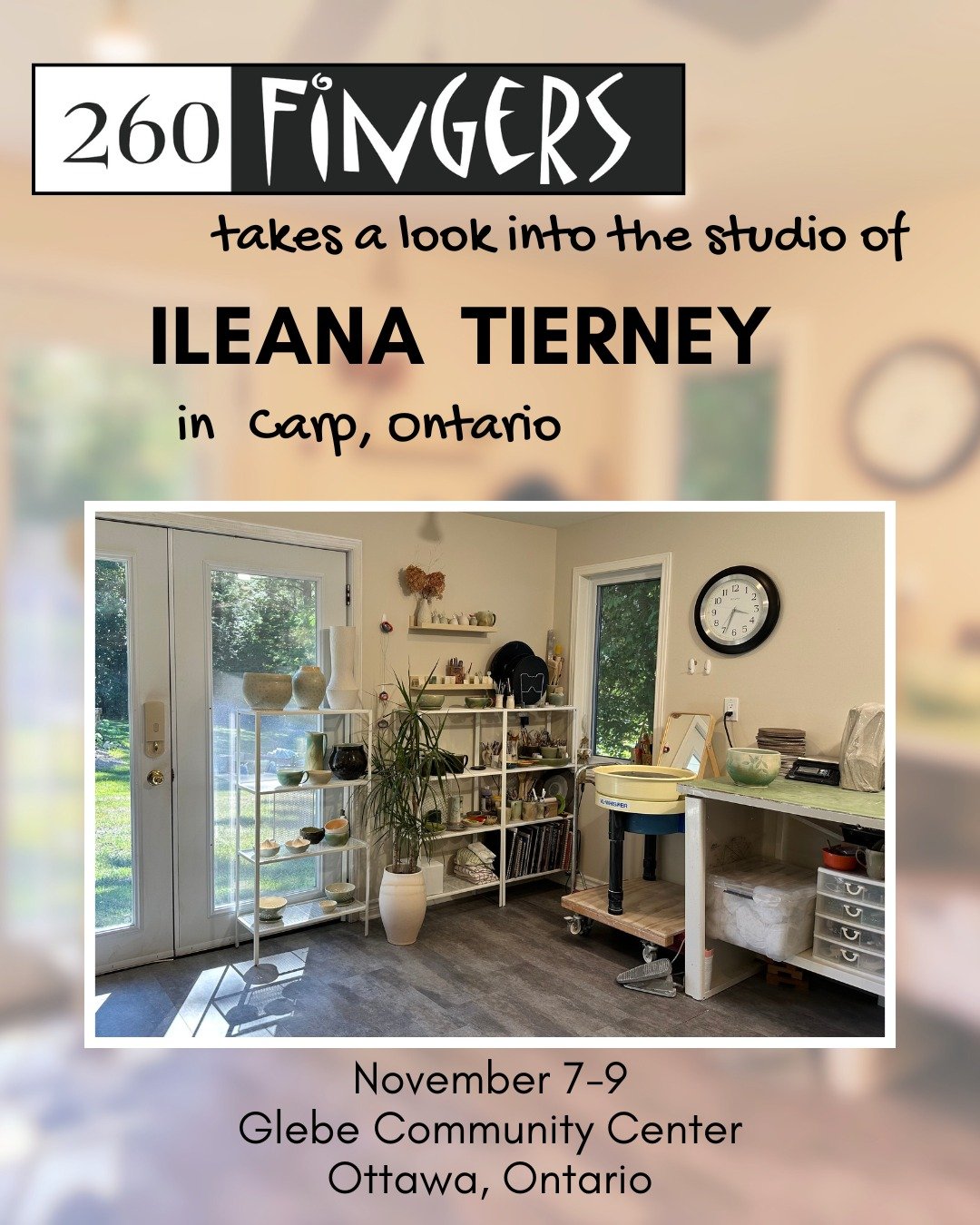 Ileana Tierney
November 7th -9th Glebe Community Centre. See you there! 6-9pm Friday night and 10-5pm Saturday &amp; Sunday
#260fingers #canadianceramics #wheelthrown