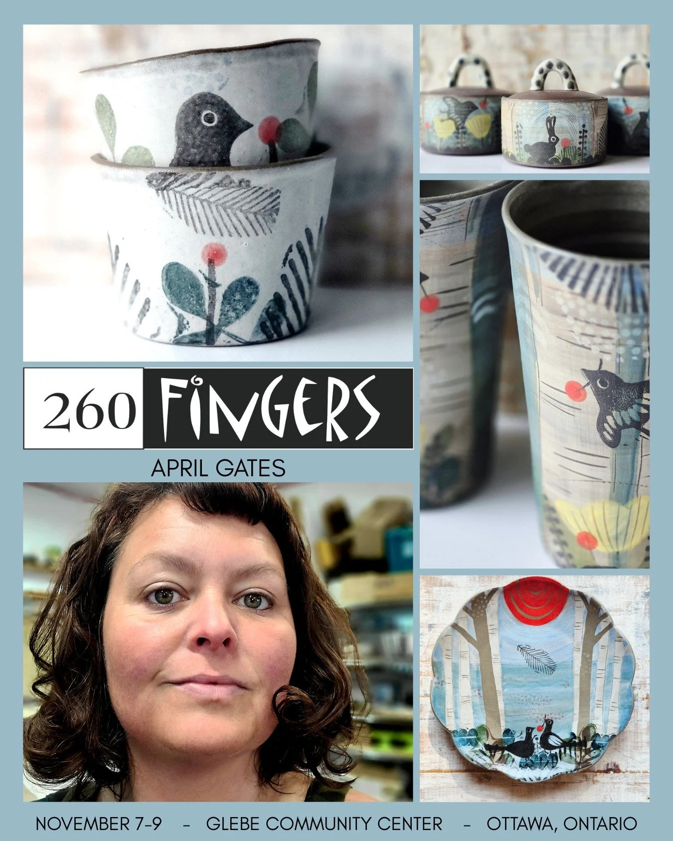 260 Fingers is a collective community of clay artists. Each year we create a stunning exhibition and sale together. We are a core group of artists but every year we get an opportunity to invite other ceramicists to join the show. This year we welcome