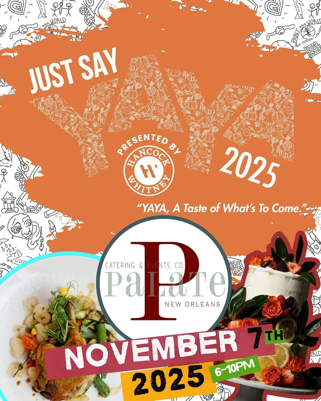 🔥 It&rsquo;s finally here &mdash; Just Say YAYA is TODAY! 🔥

Join us for an unforgettable night celebrating art, food, and community! ✨ Our Patron Party kicks off the evening with a culinary experience sponsored by Palate New Orleans @palateneworle
