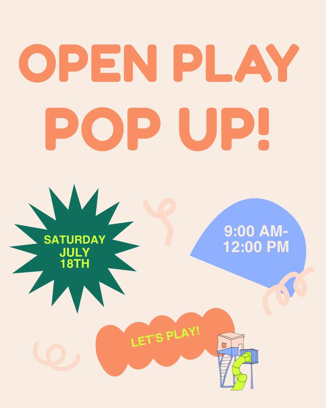 While poor air quality keeps affecting our city, we are opening our doors for safe, indoor play! Escape the heat and smoke tomorrow, Saturday, from 9 AM to 12 PM and come play before the rain rolls in!

Our thoughts are with all those affected by the