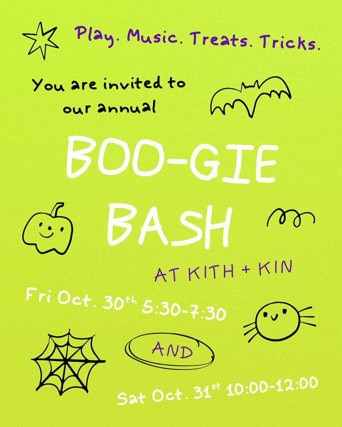 🎃 DOUBLE THE SPOOKY FUN! 🎃

You were split on your preferred date this year, so we&rsquo;re throwing TWO separate parties for our biggest event of the season! Choose between joining us on Halloween Eve OR Halloween morning for a festive, spooky cel