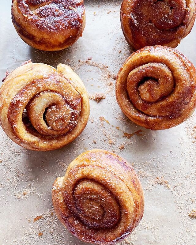 Slightly sweet, buttery caramelized sugar + orange zest... it&rsquo;s everything you deserve on a Saturday morning. The Morning Bun 💛