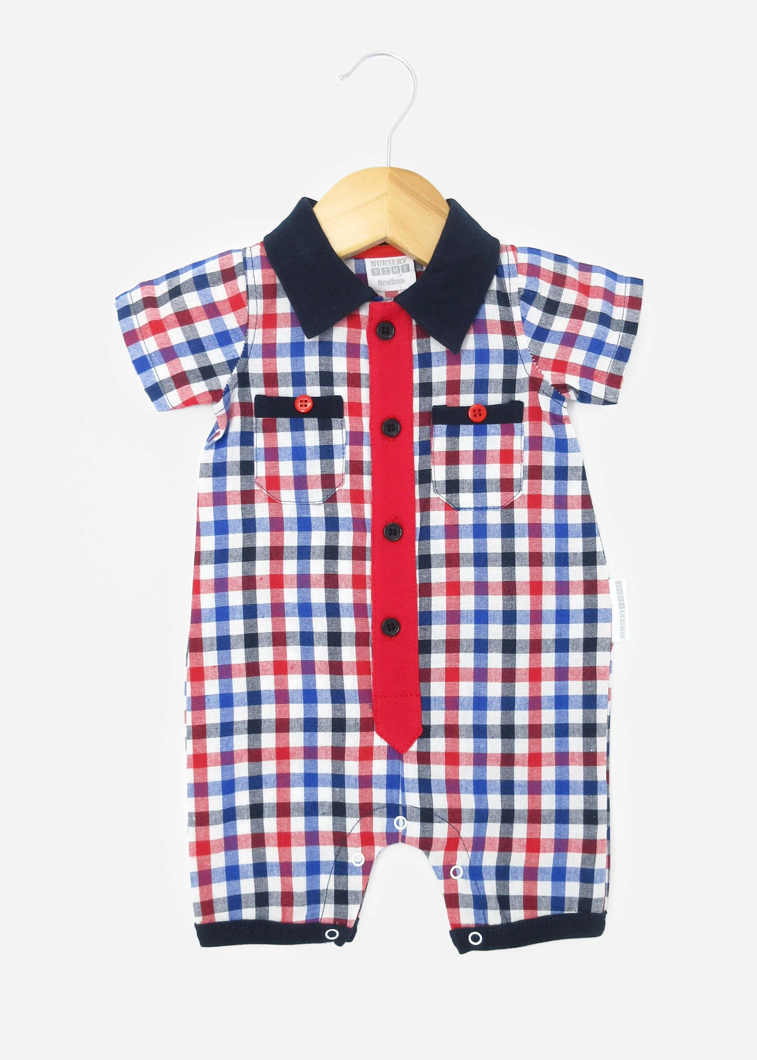 Baby Boy Fall Plaid Romper