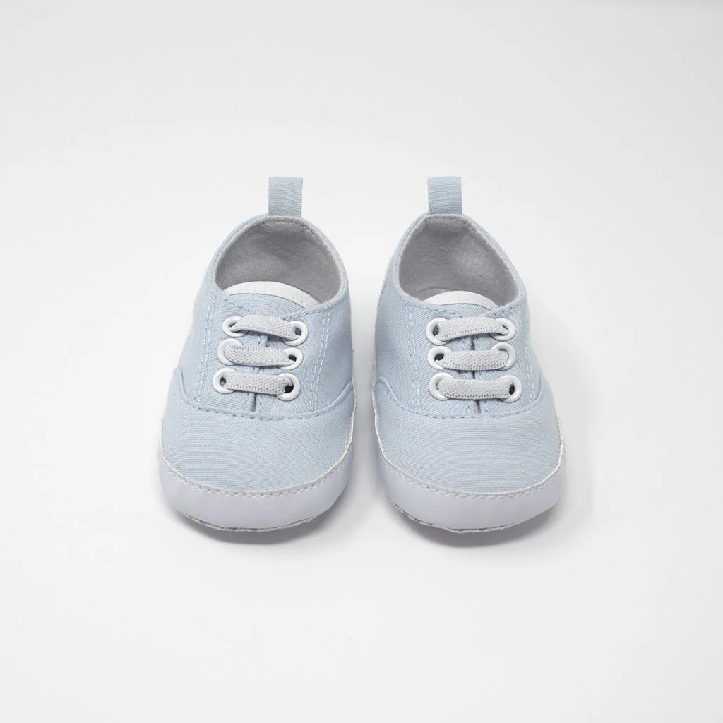 Light Blue Baby Boy Crib Shoe