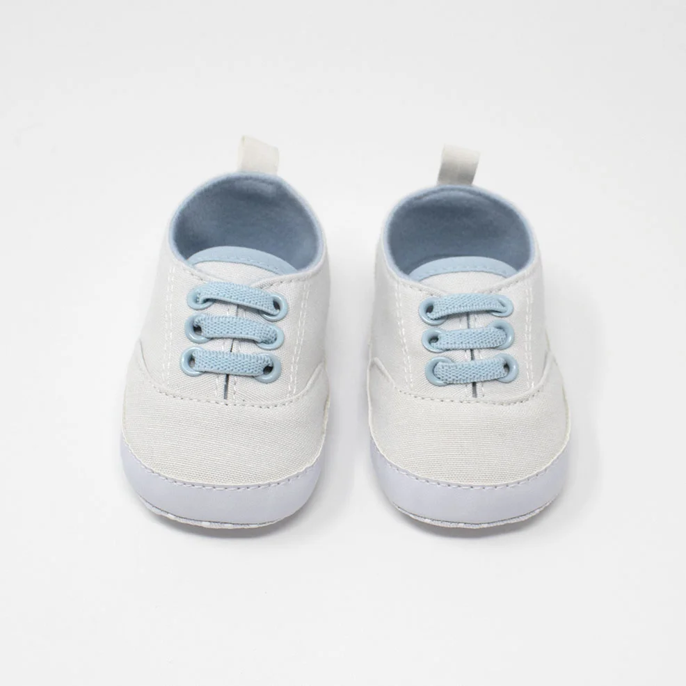 White Baby Boy Crib Shoe