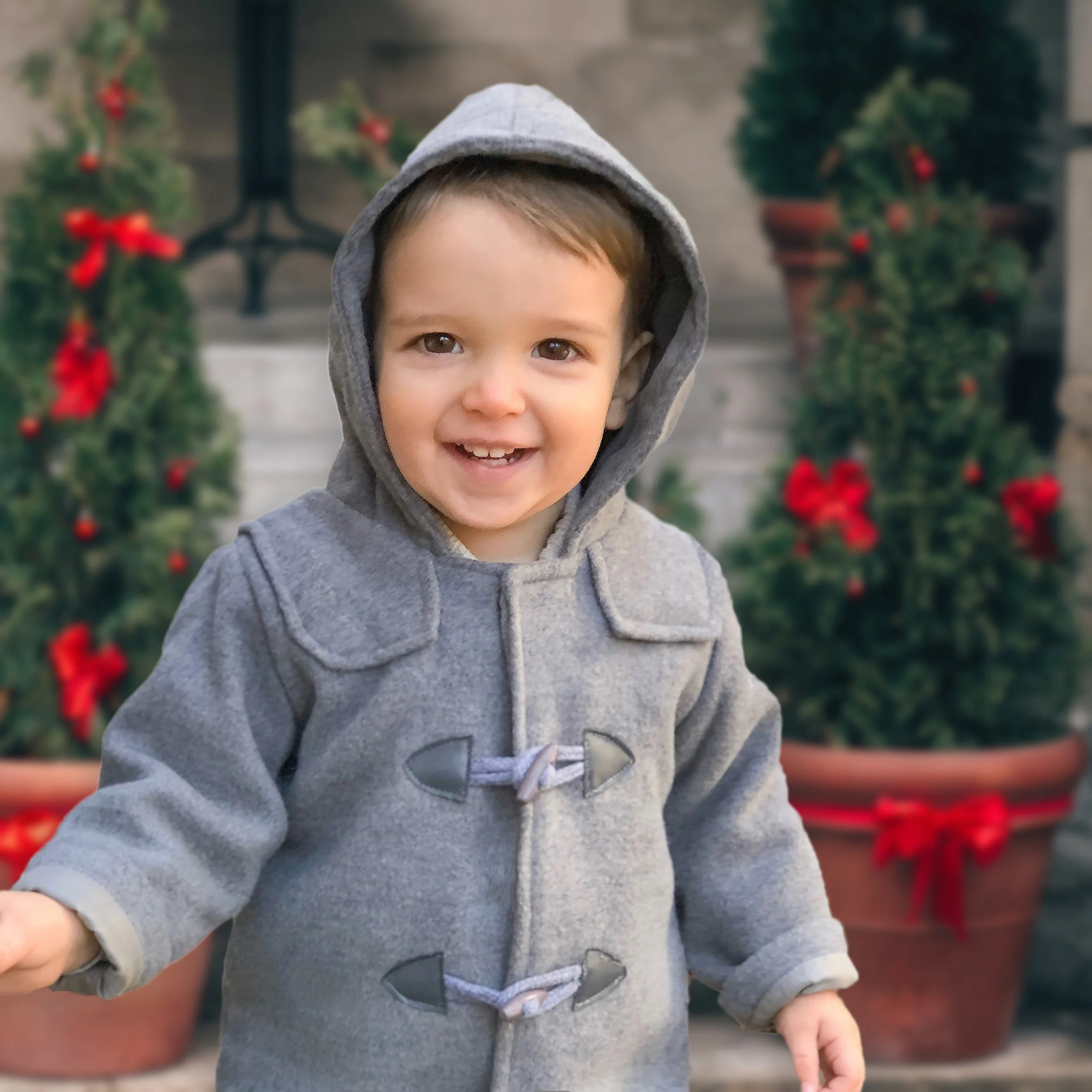 Baby Boy Gray Duffle Coat