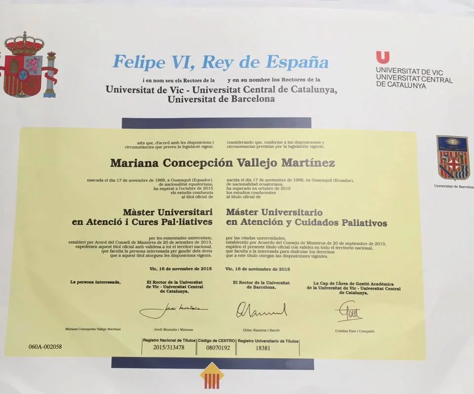 Máster Universitario en atención paliativa
