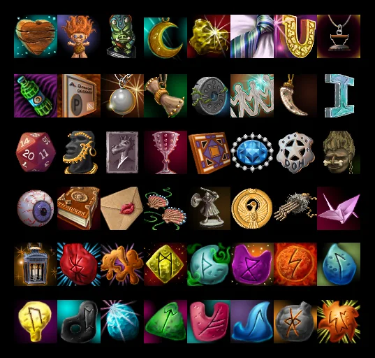 IN-GAME ICONS. ORIGINALLY 31X31PX EA. TEXT BASED MMORPG: DOMAIN OF HEROES. (click to see constrained resolution)