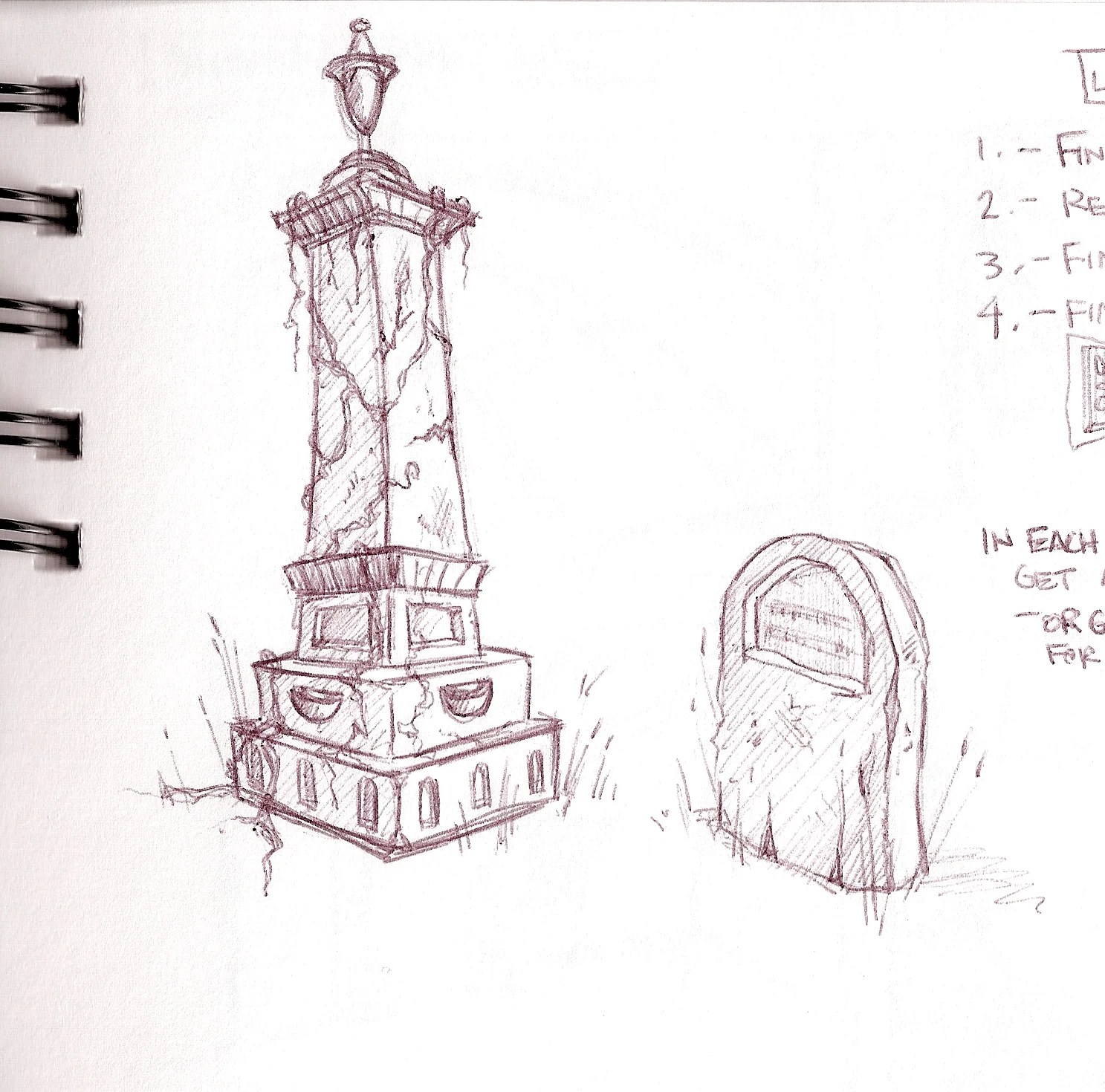 CONCEPT SKETCH. HIDDEN OBJECT GAME CONCEPT.