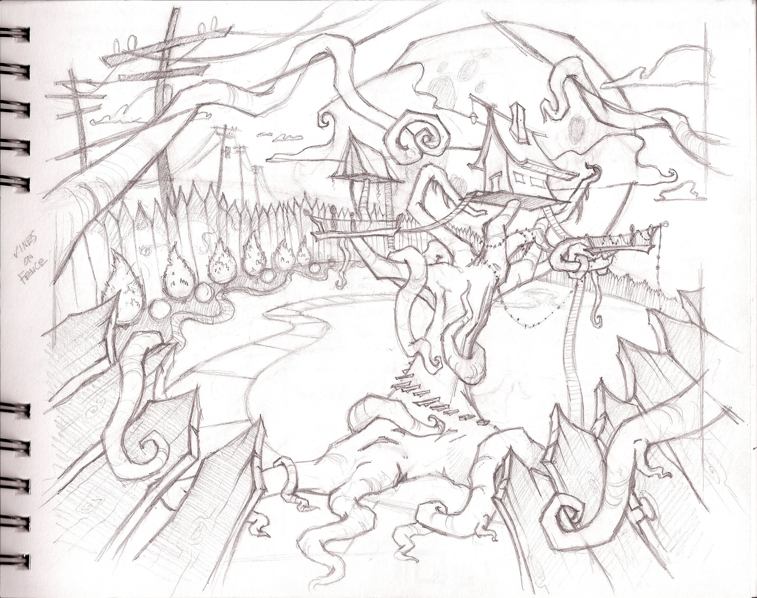 CONCEPT SKETCH. HIDDEN OBJECT GAME CONCEPT.