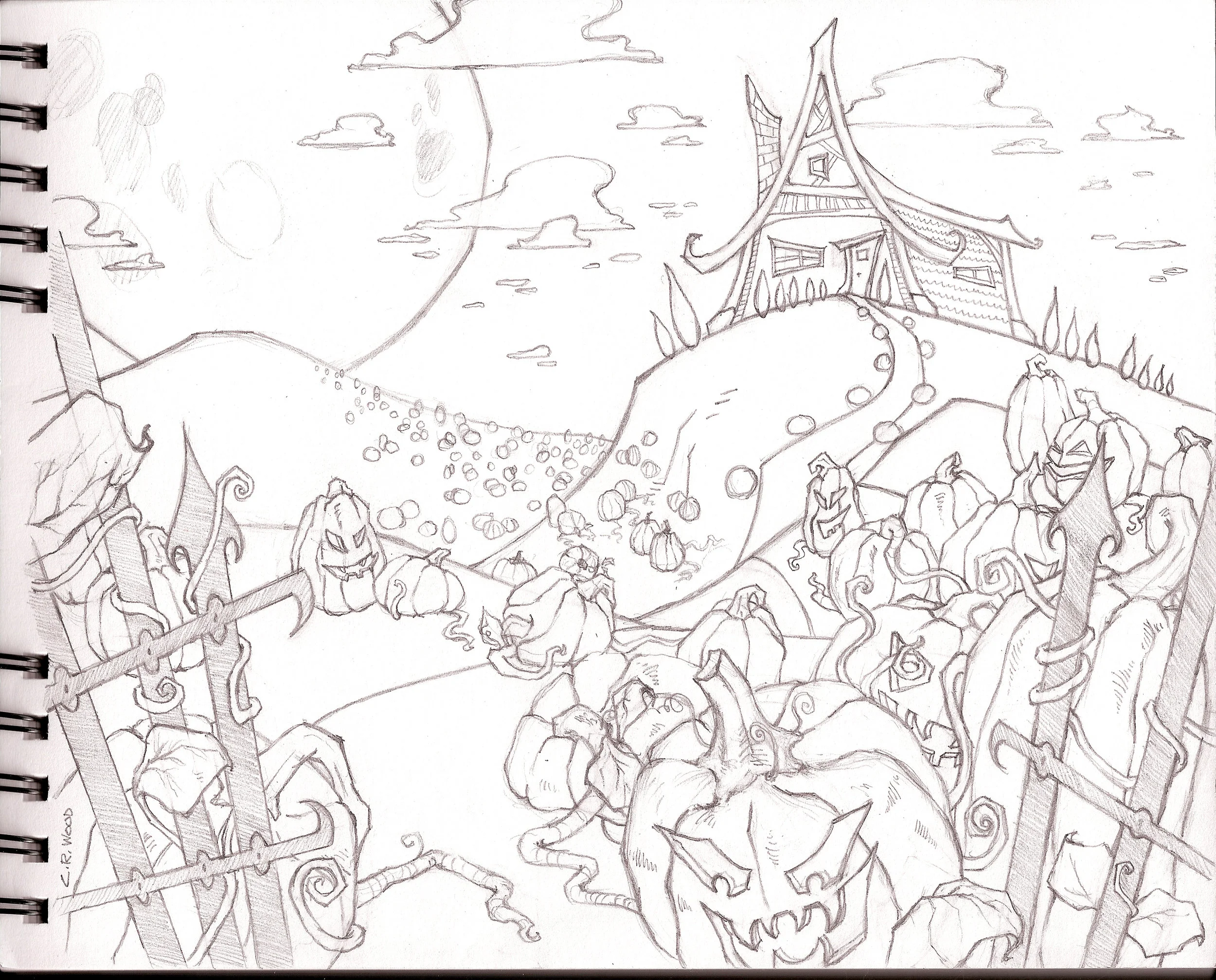 CONCEPT SKETCH. HIDDEN OBJECT GAME CONCEPT.