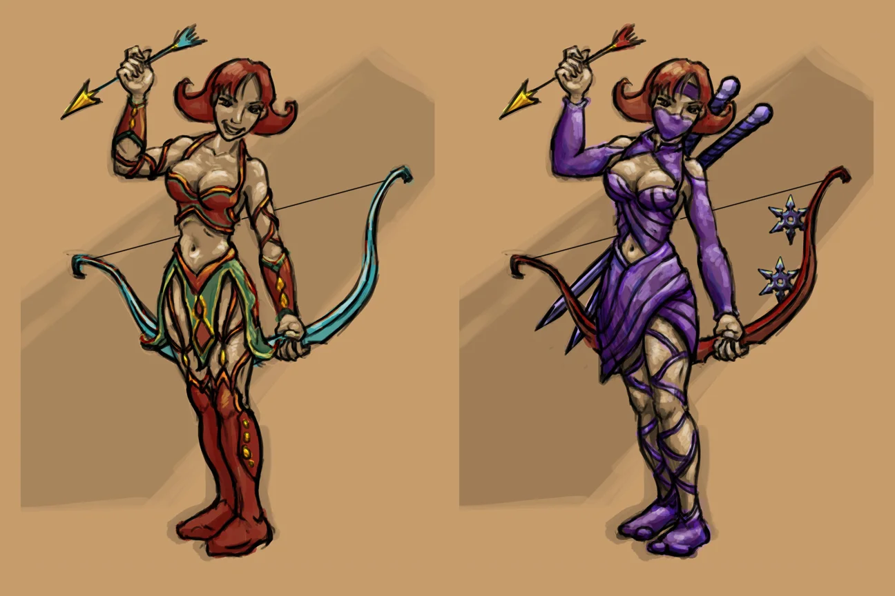 CHARACTER DESIGN. GAME: ARENA OF HEROES. (click to see constrained resolution)