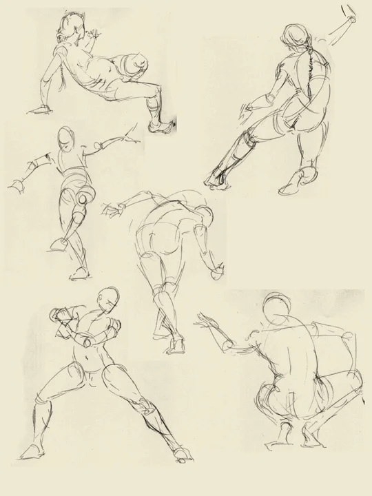 LIFE STUDIES. PEN ON PAPER.