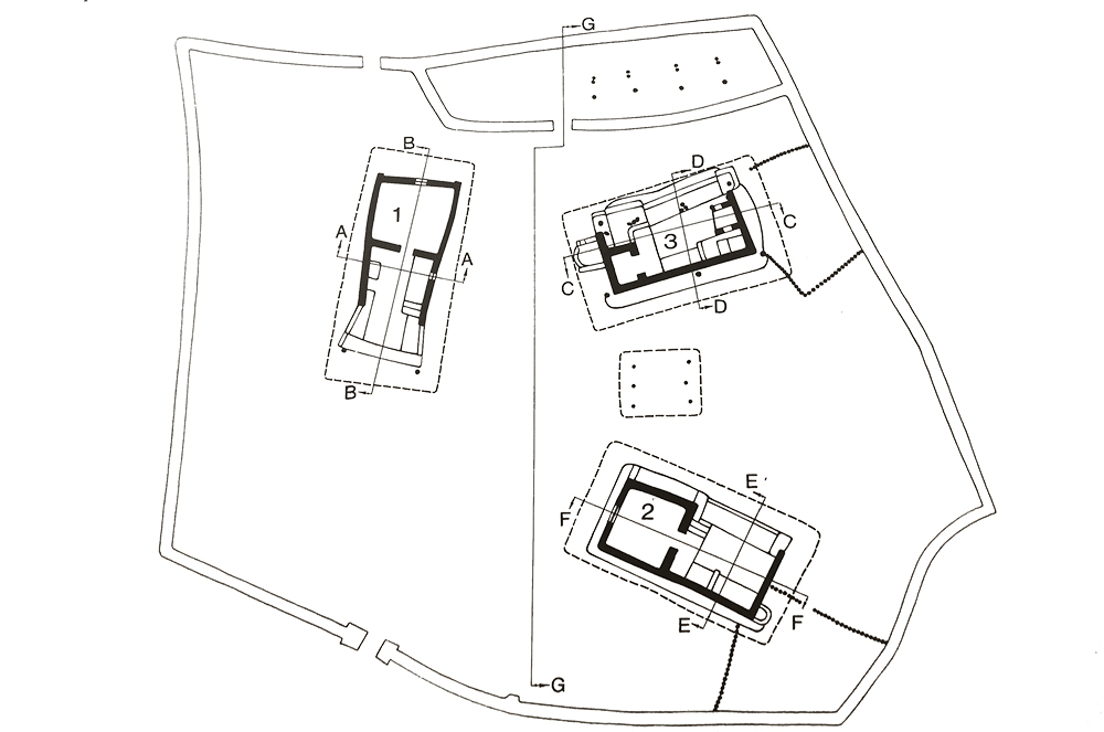  Heartland compound type - A walled group of detached dwellings for the male head, his wives and children  