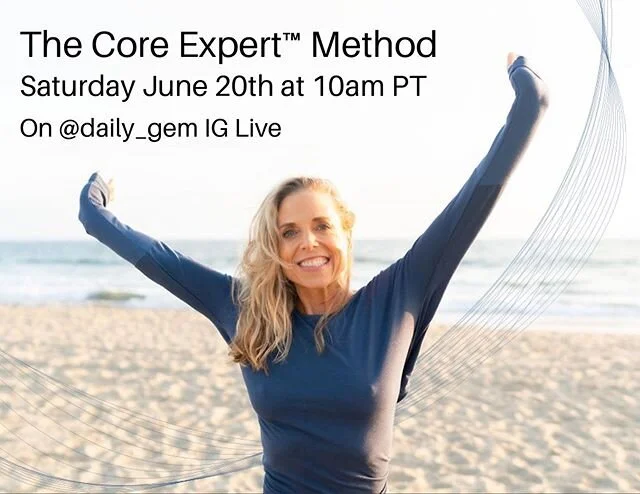 This Saturday June 20th at 10am PST I will be going live on @daily_gem&rsquo;s Instagram account to teach my Pilates-based signature class The Core Expert&trade;️ Method!
.
The Core Expert&trade;️ Method is a full-body workout of continuous movement 