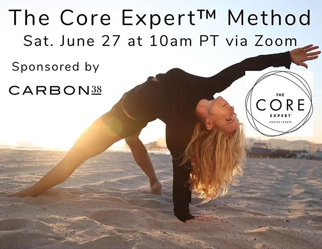 This Saturday June 27th at 10am PST I will be teaching my signature class The Core Expert&trade;️ Method via zoom, sponsored by @carbon38!
.
The Core Expert&trade;️ Method is a full-body workout of continuous movement and flow that will invigorate th