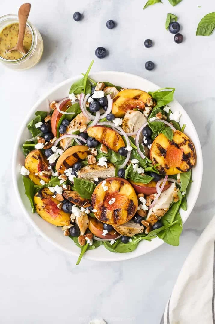 Grilled Peach Chicken Salad