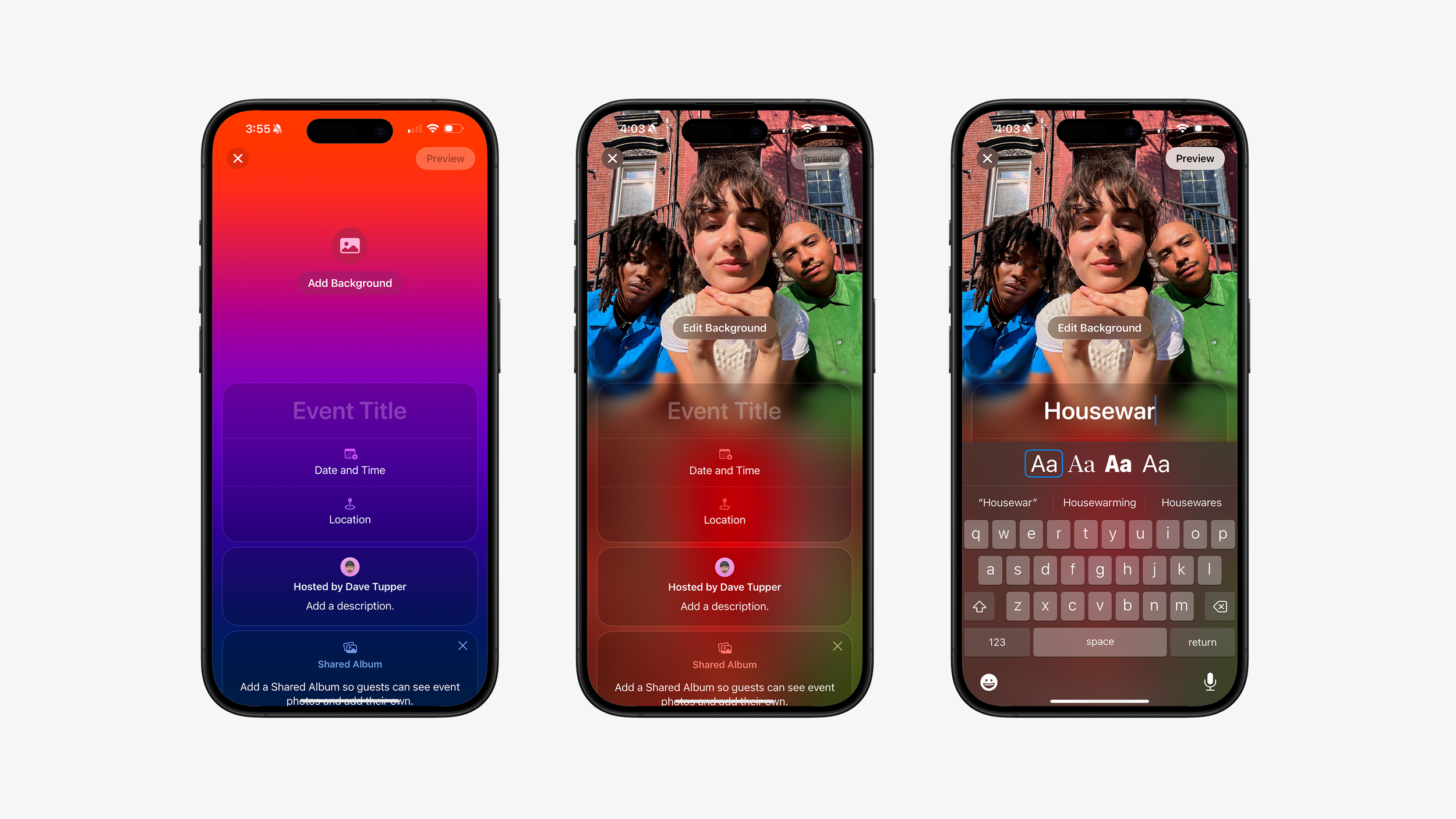 Creating an Invite on iOS