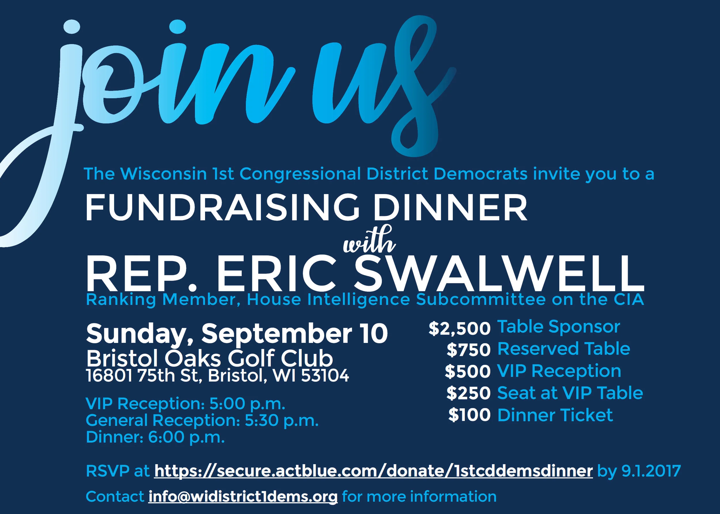 WI 1st CD Fundraising Dinner