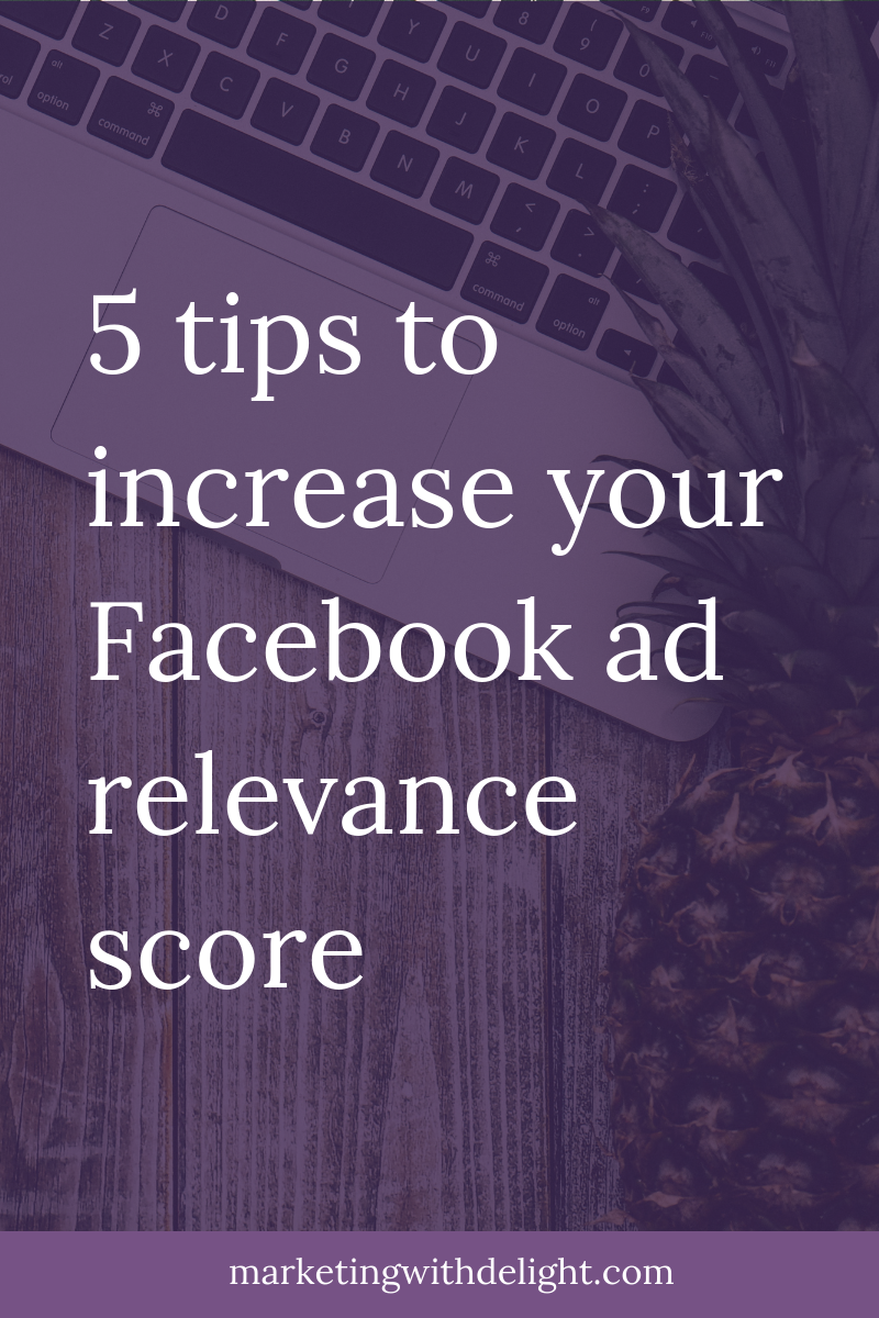 Better relevance scores for your Facebook ads mean reaching more people with less money! Check out these 5 tips to increase your scores. Facebook ads tips | Facebook ads strategy | Awesome Facebook ads | Facebook ads | Facebook marketing | Facebook for business | #facebookmarketing | #contentmarketing | #facebookmarketingtips | #facebookadstips