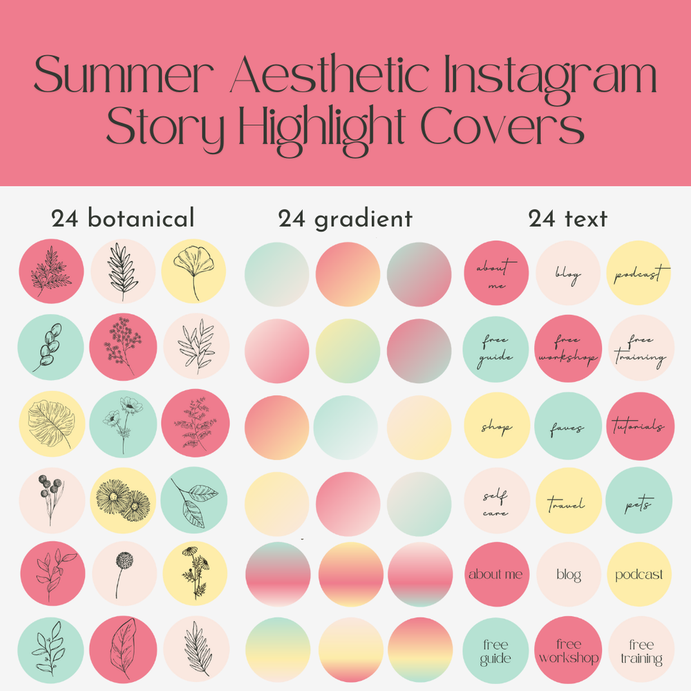 Instagram Highlight Covers Aesthetic: 100 Free Templates