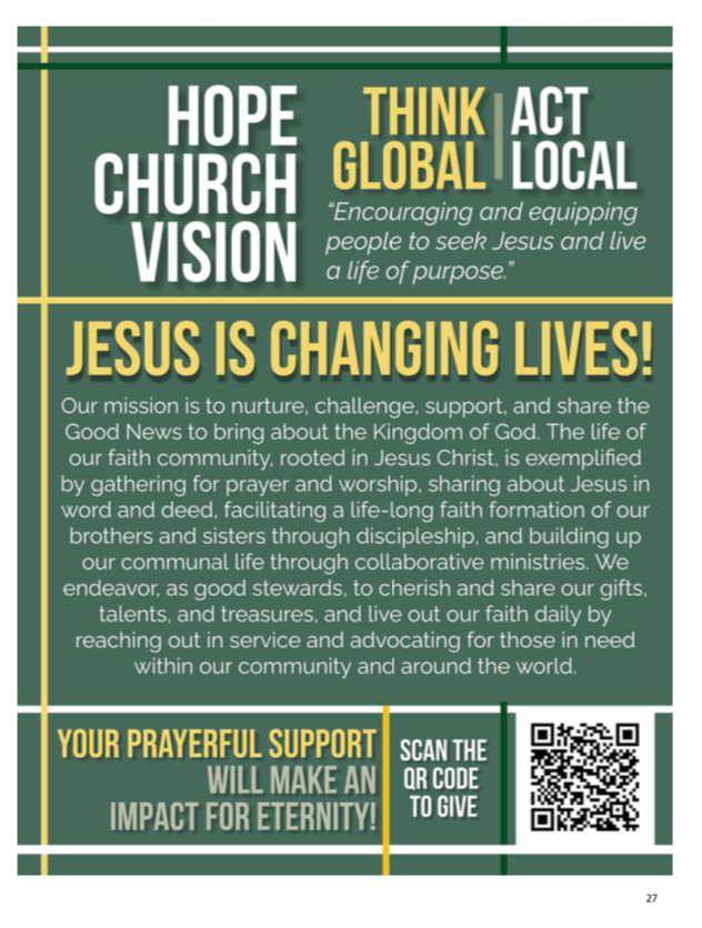 F23P27: Hope Church Vision