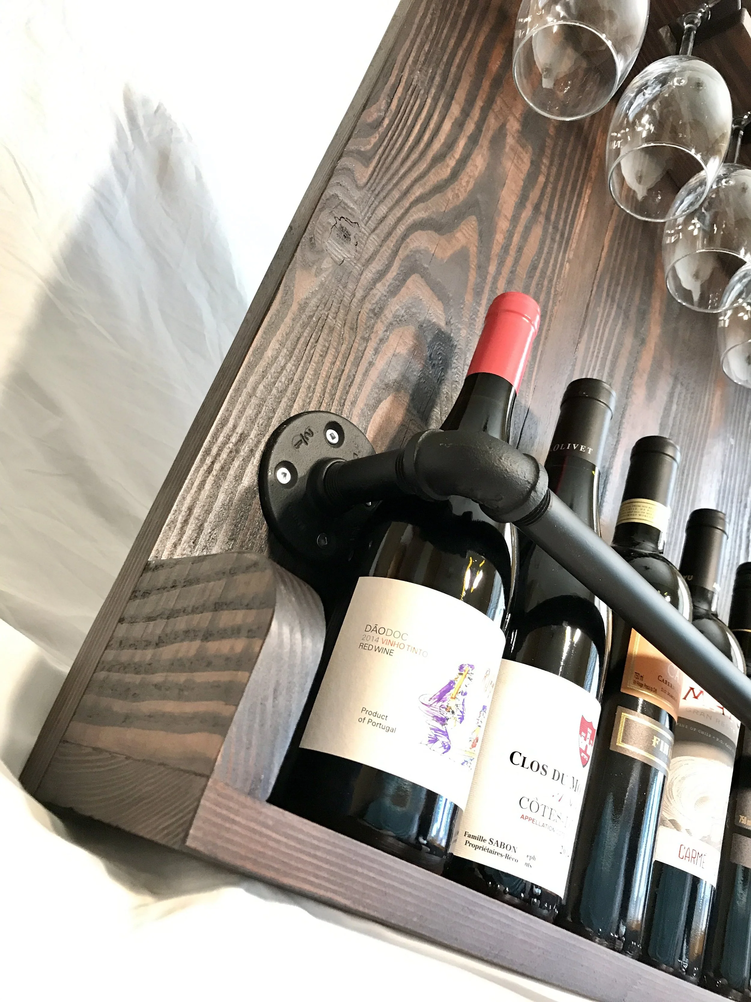 Hanging Wine Rack Side View