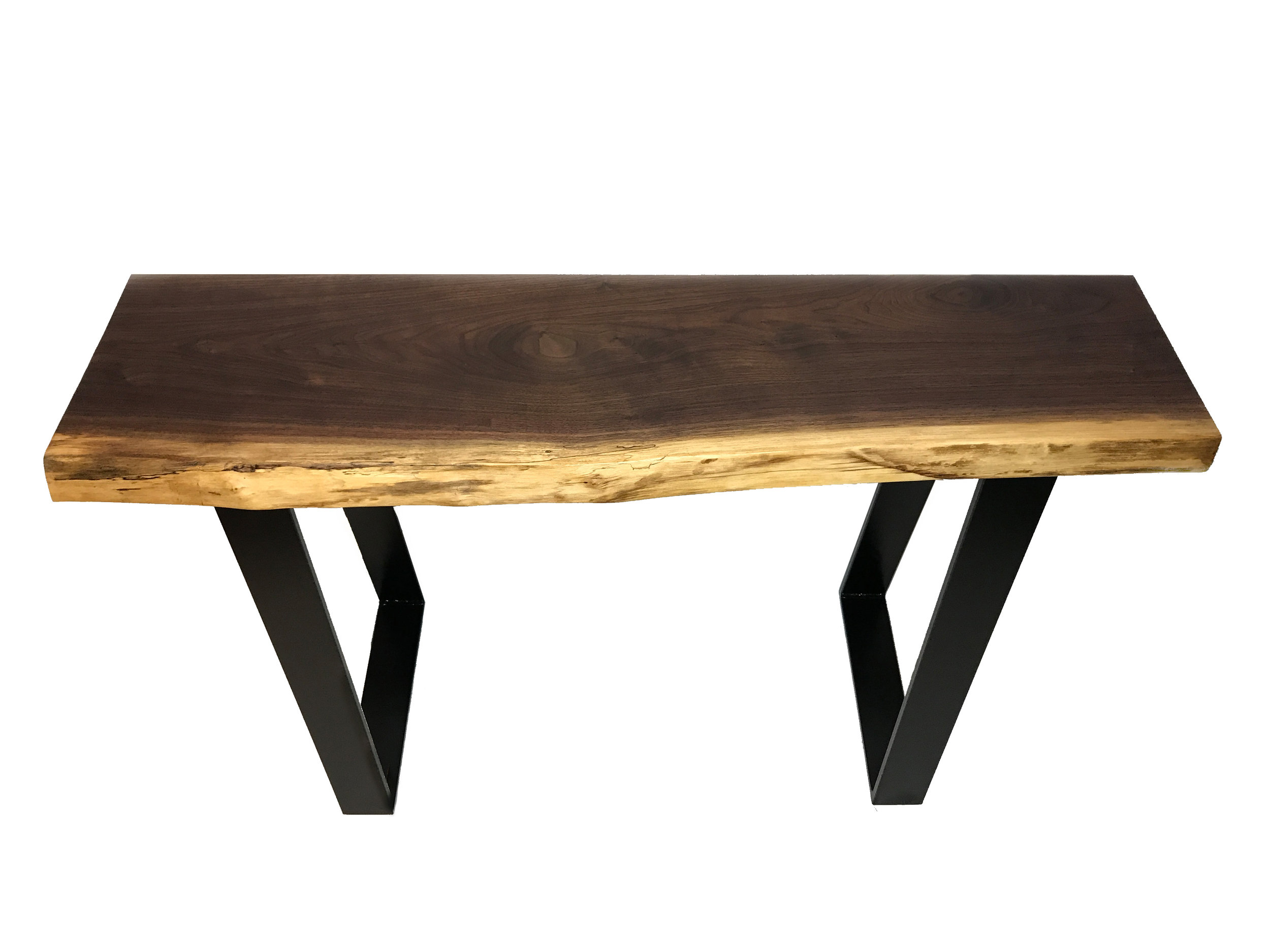 Cask Woodworking Live Edge Console Table - Live Edge Sofa Table Cask Woodworking Live Edge Console Table - Live Edge Sofa Table