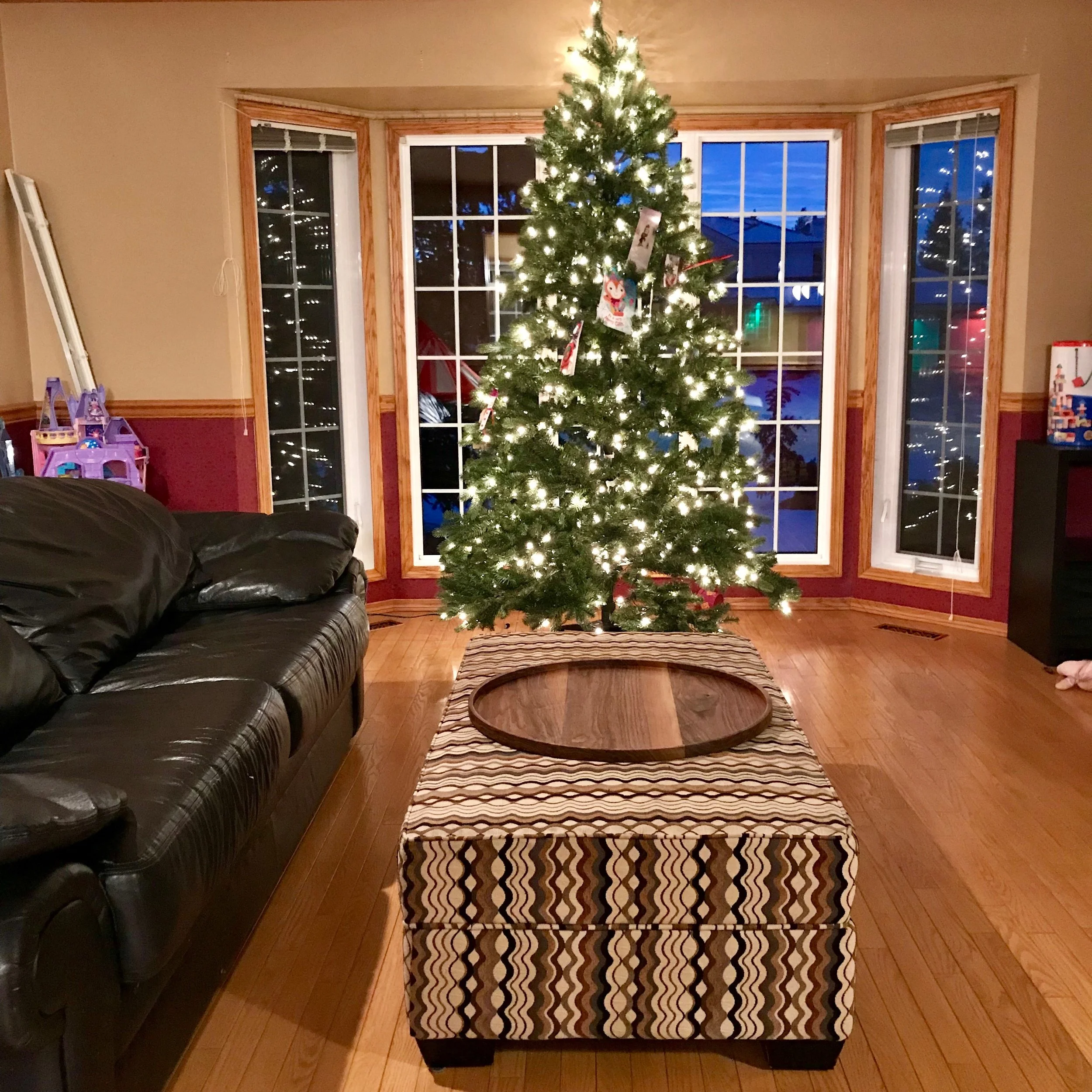 Walnut Circular Tray Living Room.jpeg