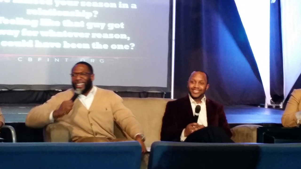 Anthony speaking on a relationship panel at CBF Ministries International