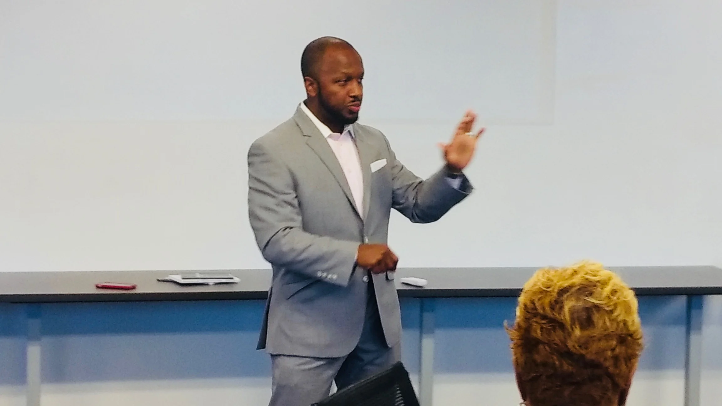 Anthony presenting to the Personnel Board of Jefferson County