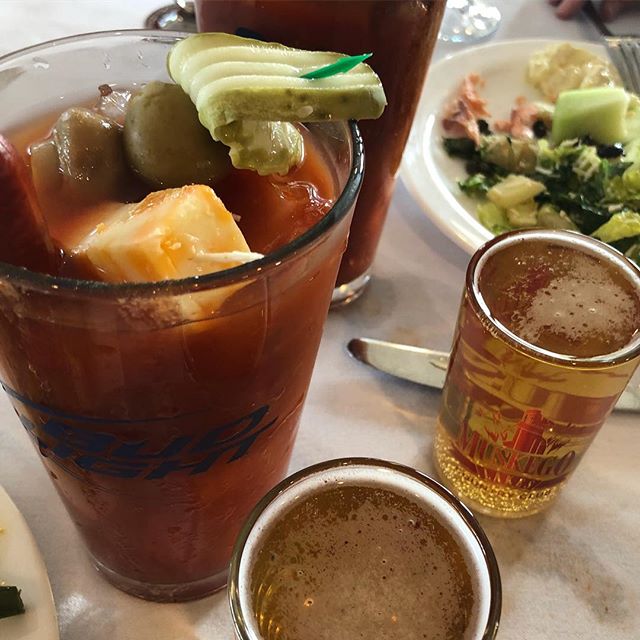 A real #wisconsin #bloodymary HAPPY EASTER !!! @muskegolakescountryclub