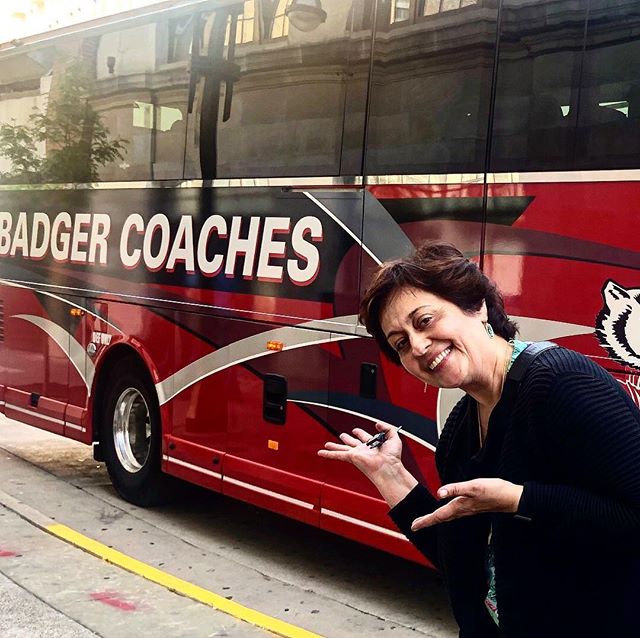 Hop on a @badgerbus hosted by @mbunny52 for good times and #broadway #national #tours around #wisconsin !