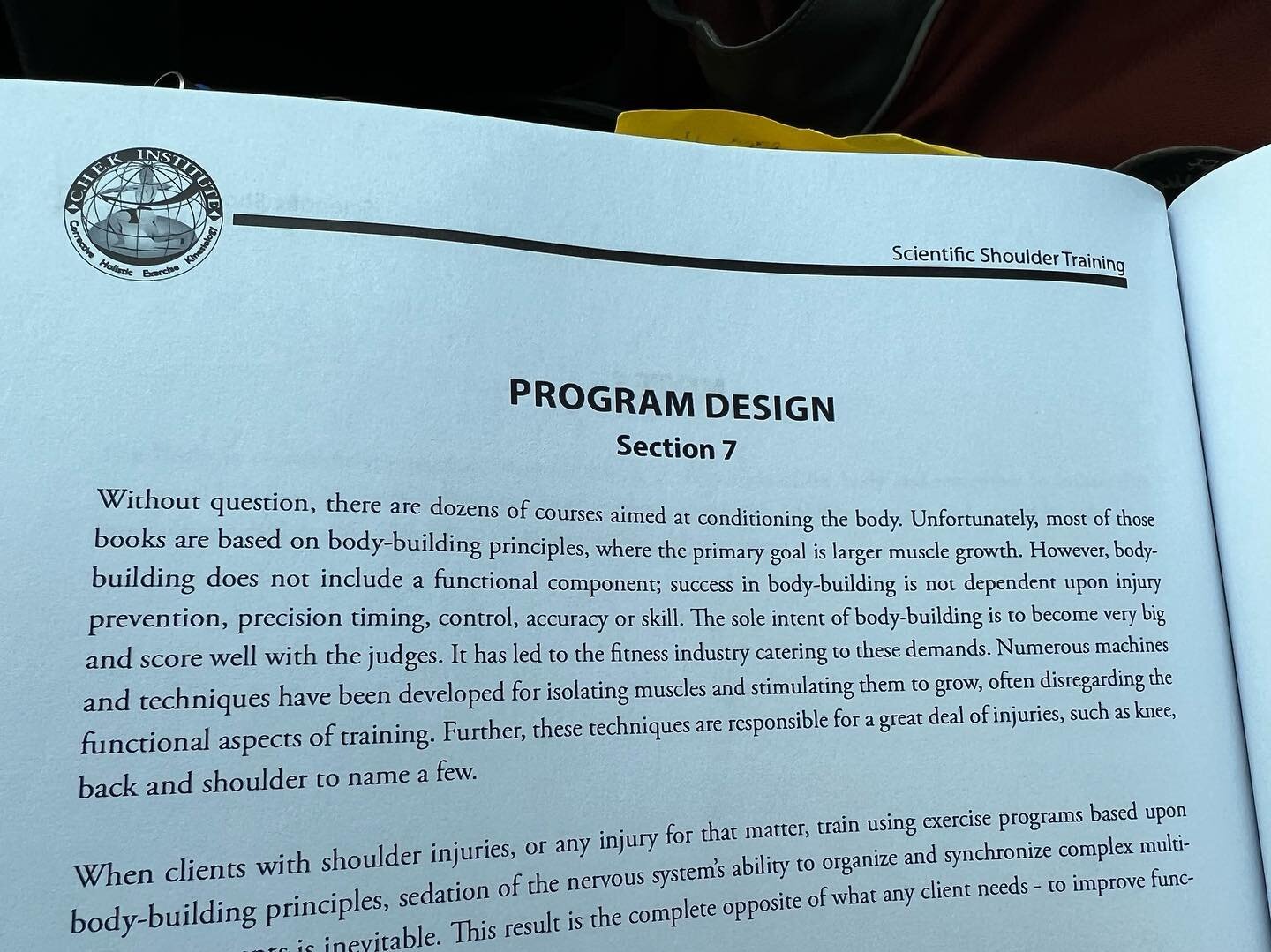 Program design. We focus on how the body works to optimize performance. How it looks is secondary. #forgedbarbell #programdesign #chekinstitute