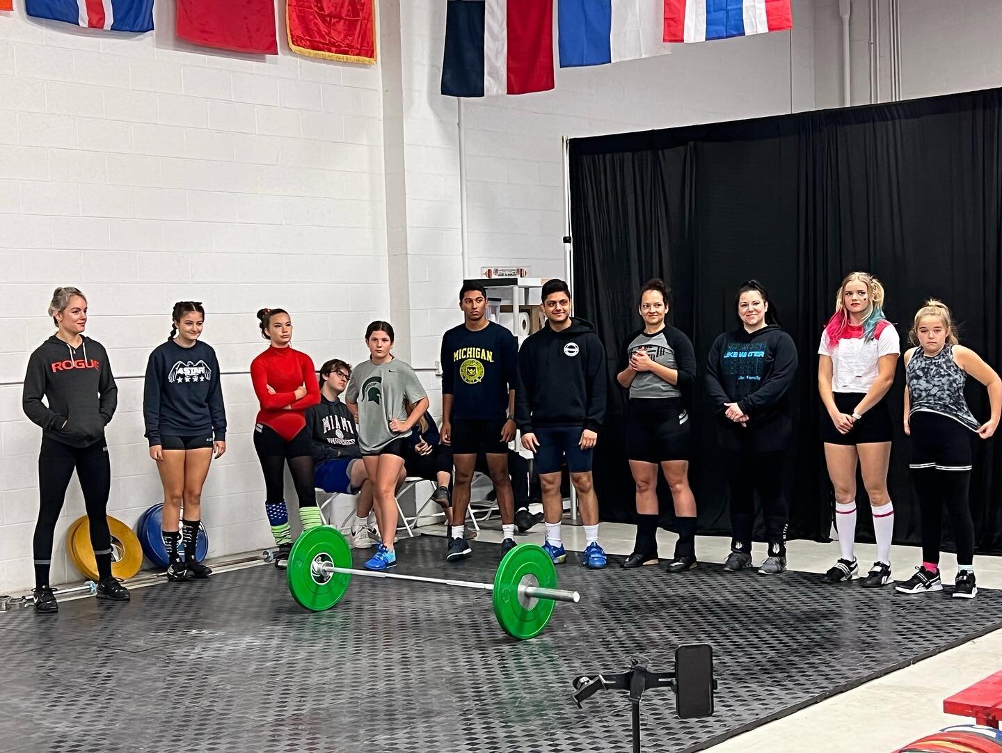 We had so much fun at @4starstrength&rsquo;s Boo Bash. Both Claudia and Finnigan went 5/6 and both girls PR&rsquo;d their Clean + Jerk. I love watching this sport grow and helping young ladies express their strength. #forgedbarbell #olympicweightlift