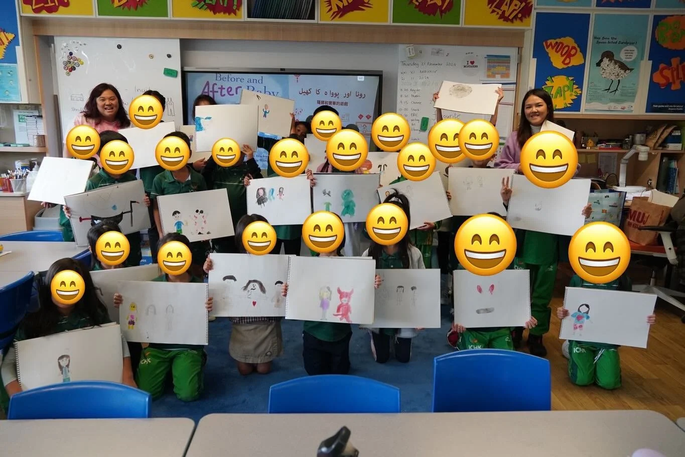 Thank you to @ichkhly and Ms Tang for inviting me to speak to year 4 about book illustration. Such a creative talented bunch and lovely school! 
#schoolvisithk #illustratorschoolvisit