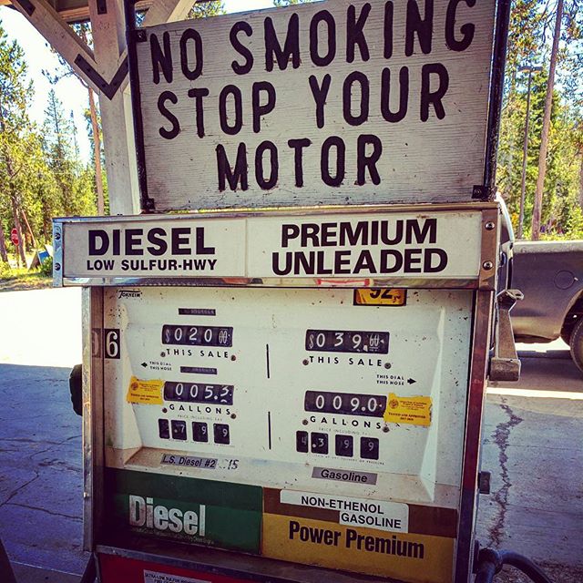 That gasoline pump was old. #oldstylepump #gaspump #retrogaspump #noselfservice #expensive