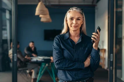middle age woman in denim shirt.jpg