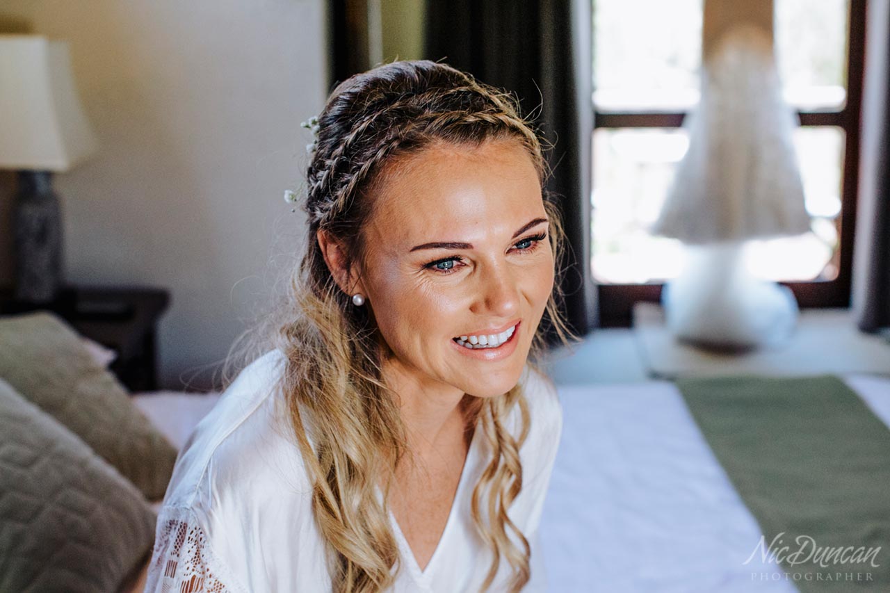 Emotional bride at William Bay Cottages