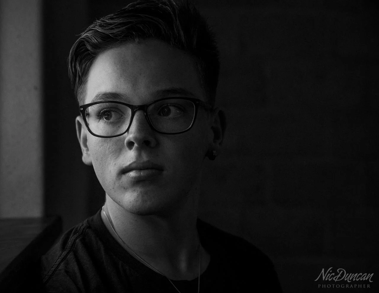 Portrait of a young man using window light