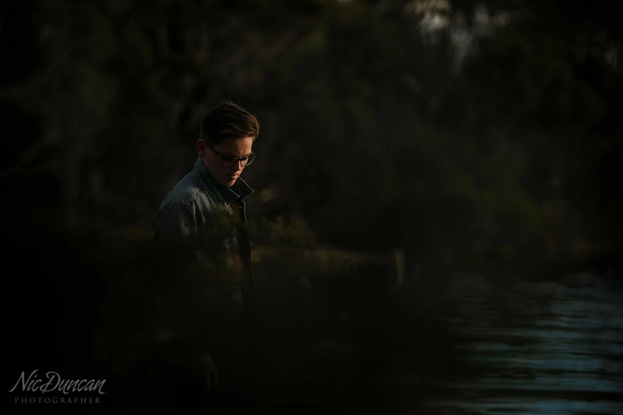 Moody natural light portraiture