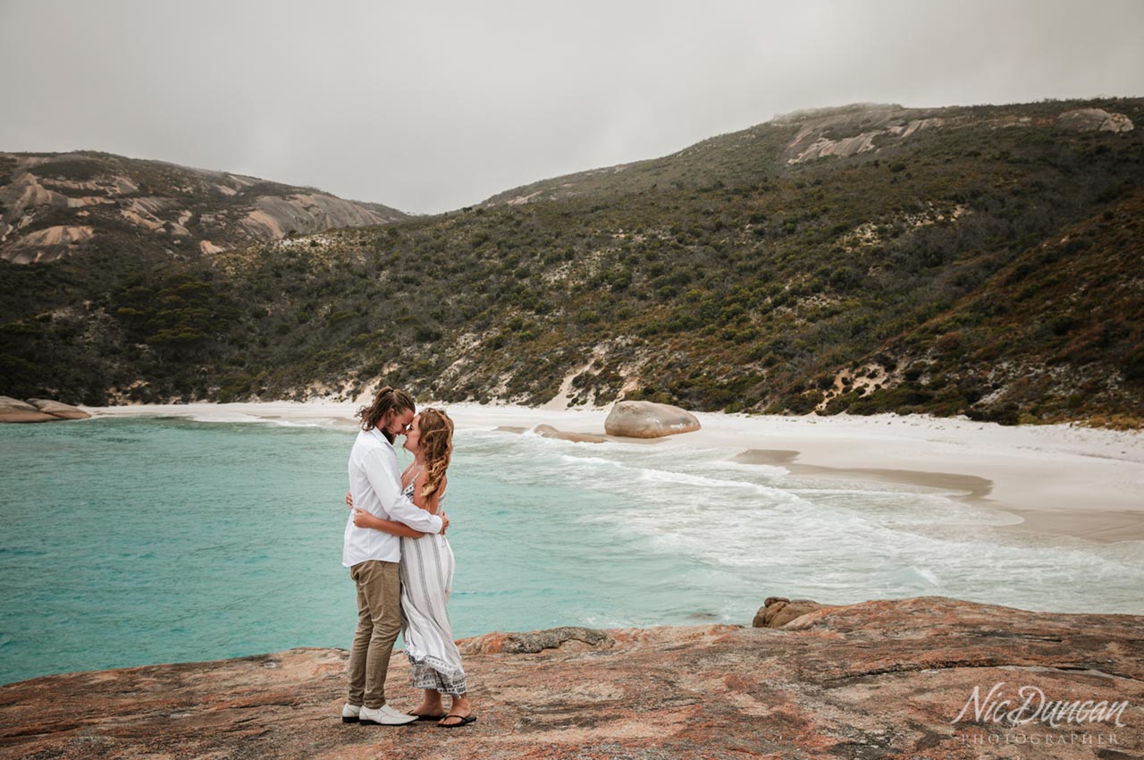 Engagement photo session at Little Beach, Two Peoples Bay