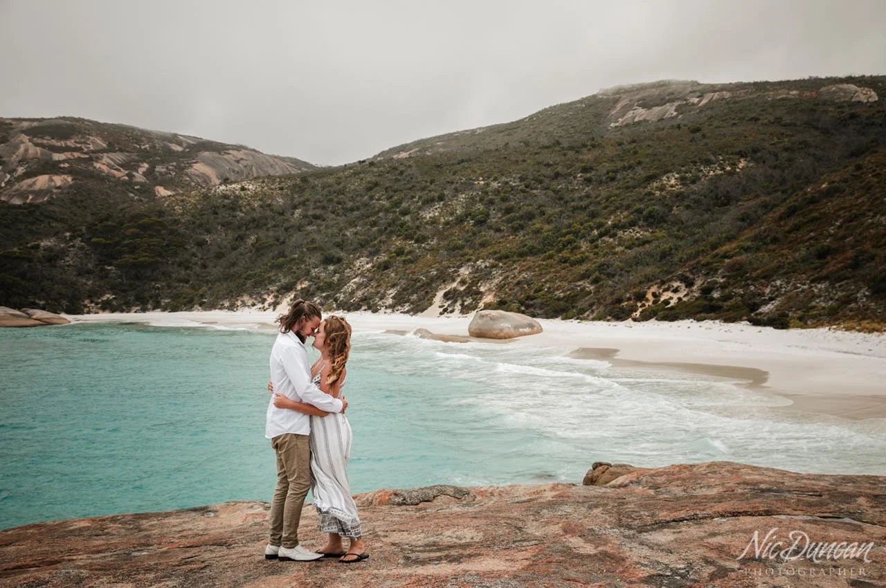 Engagement photo session at Little Beach, Two Peoples Bay