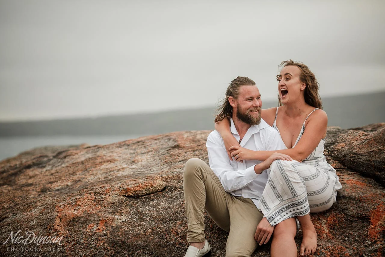 Portrait photos on rocks at Two Peoples Bay