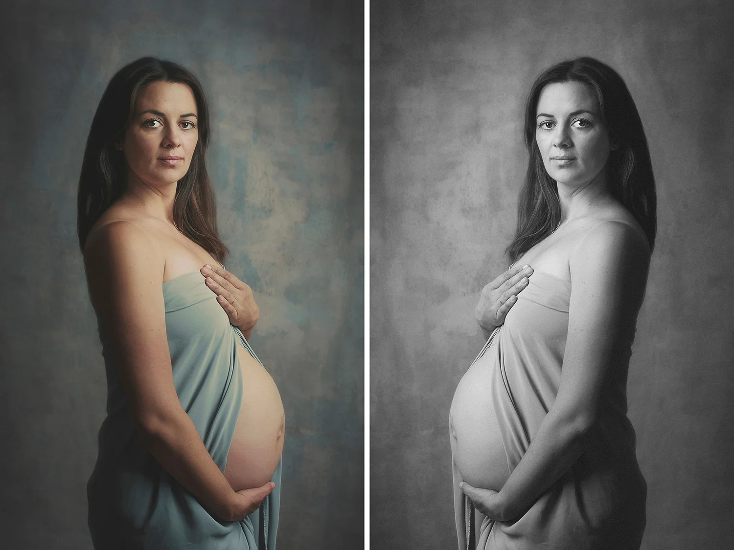 Studio lighting pregnancy session
