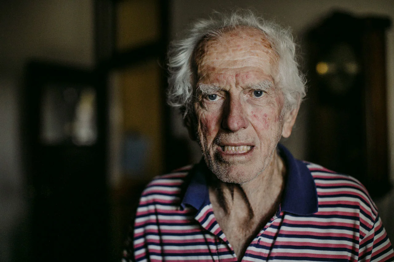 Portrait of an old man for Nic Duncan's Lives Well Lived project