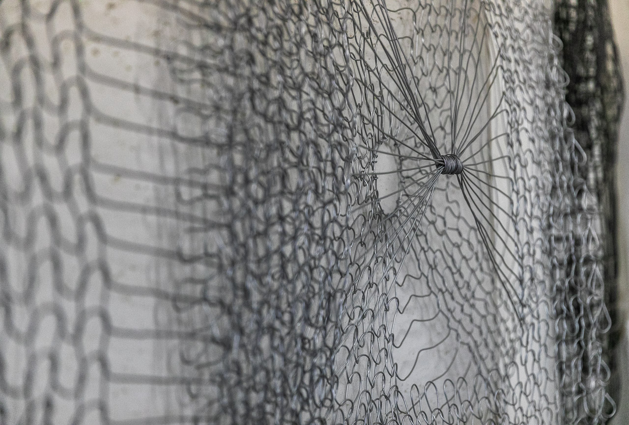 Lake Grace artist Tania Spencer knits with wire to create beautiful art pieces