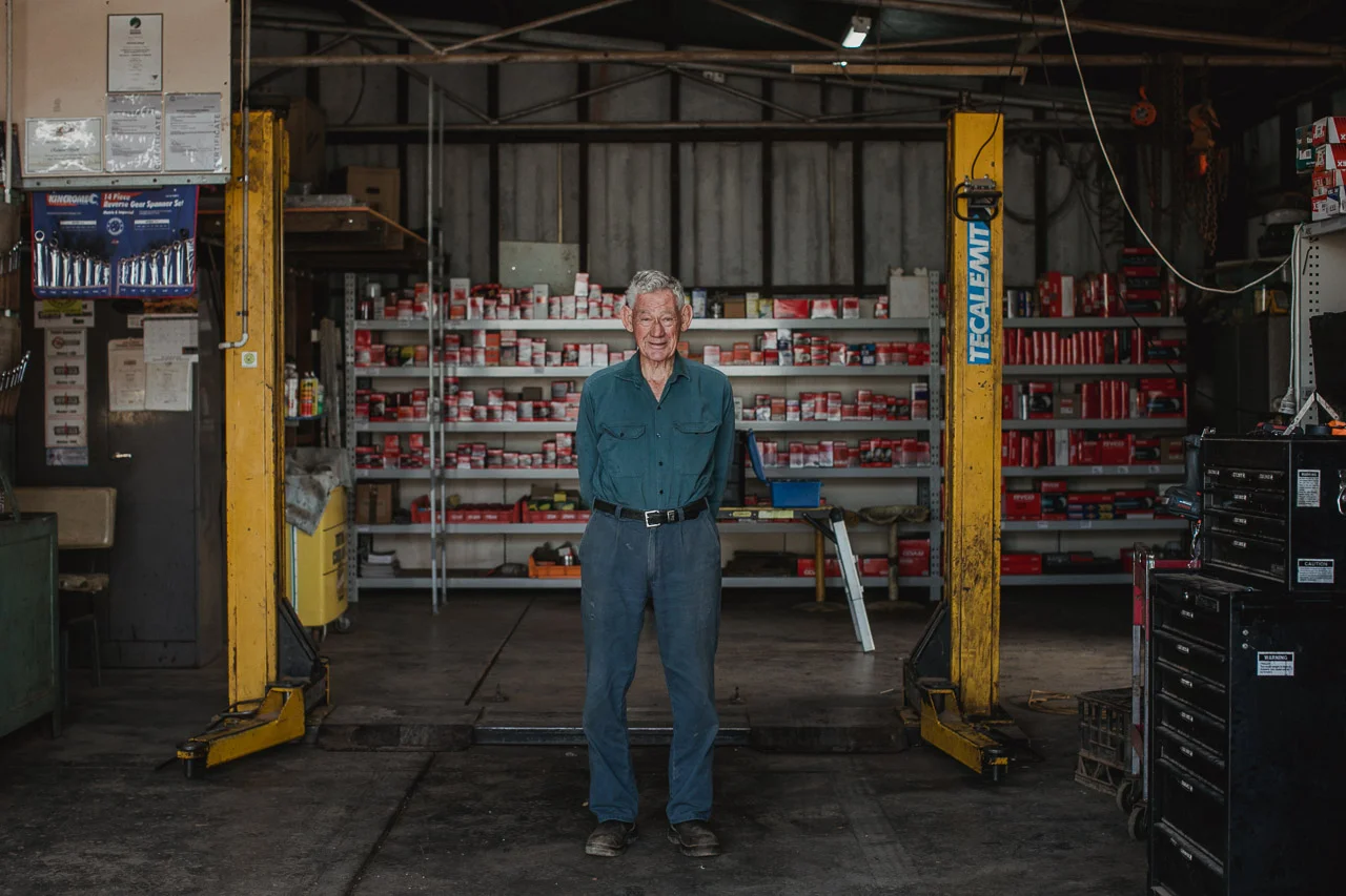 Richard Spark still working in Mukinbudin as the mechanic at the age of 82